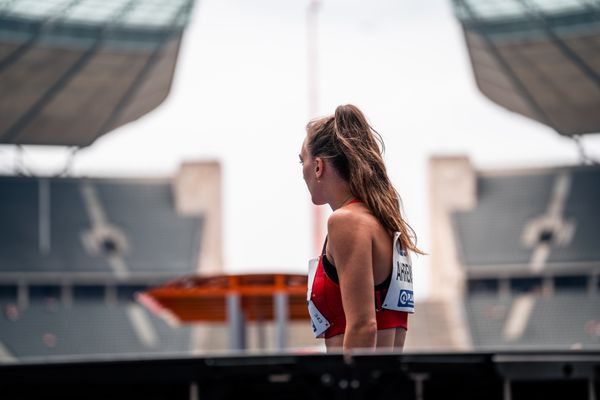 Lea Ahrens (VfL Eintracht Hannover) waehrend der deutschen Leichtathletik-Meisterschaften im Olympiastadion am 25.06.2022 in Berlin